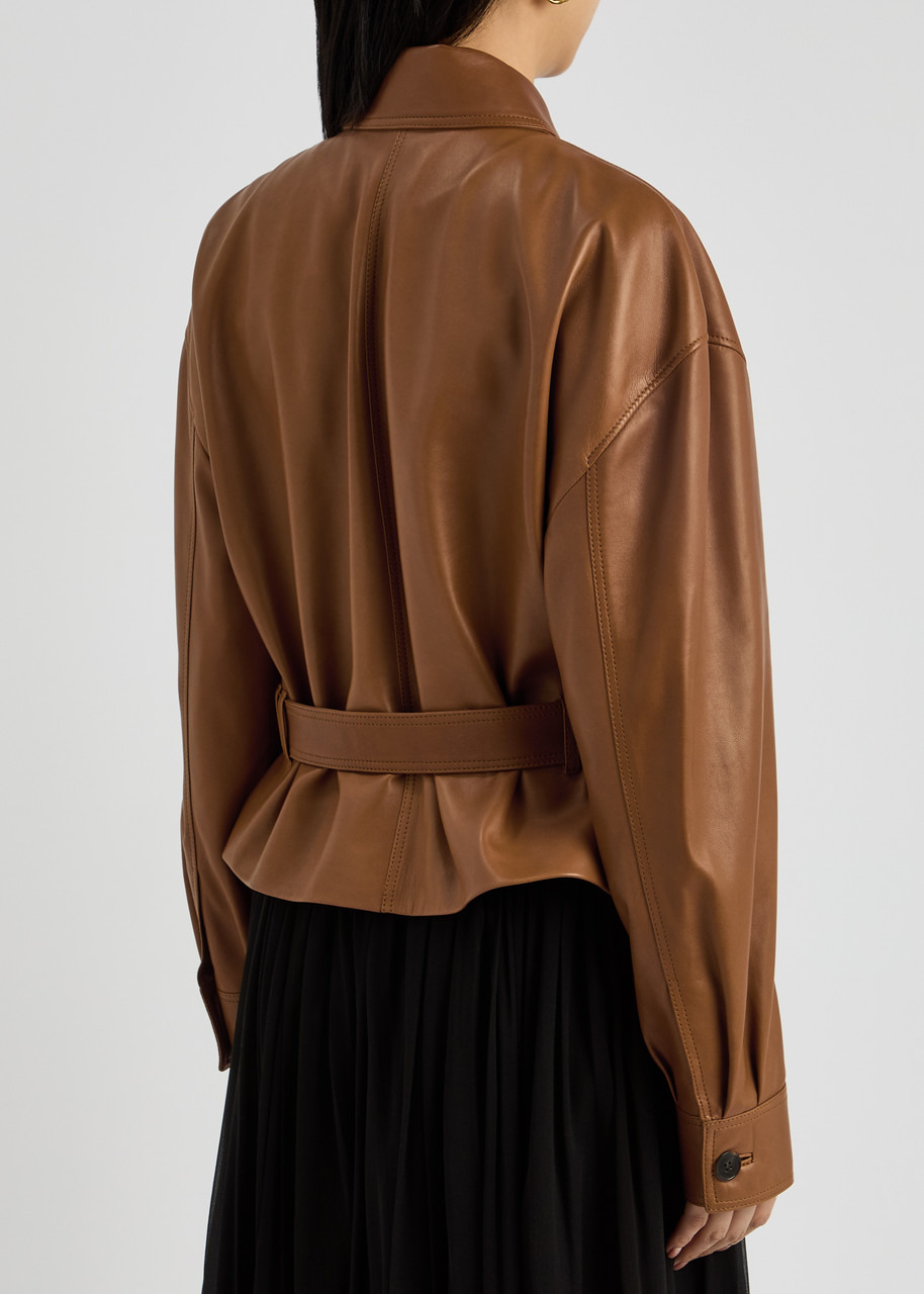 Yves Saint Laurent Belted Leather Jacket - 3
