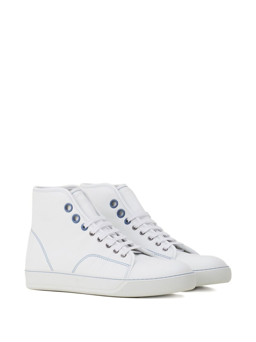 leather lace-up sneakers - 2