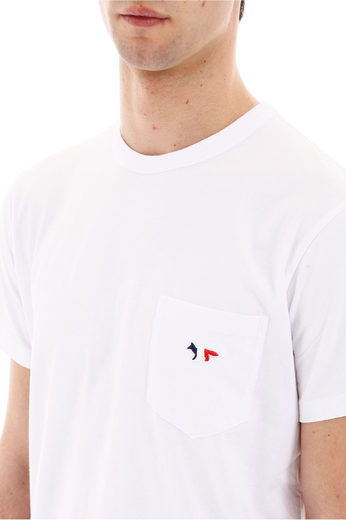 T-SHIRT WITH POCKET AND TRICOLOUR FOX - 5