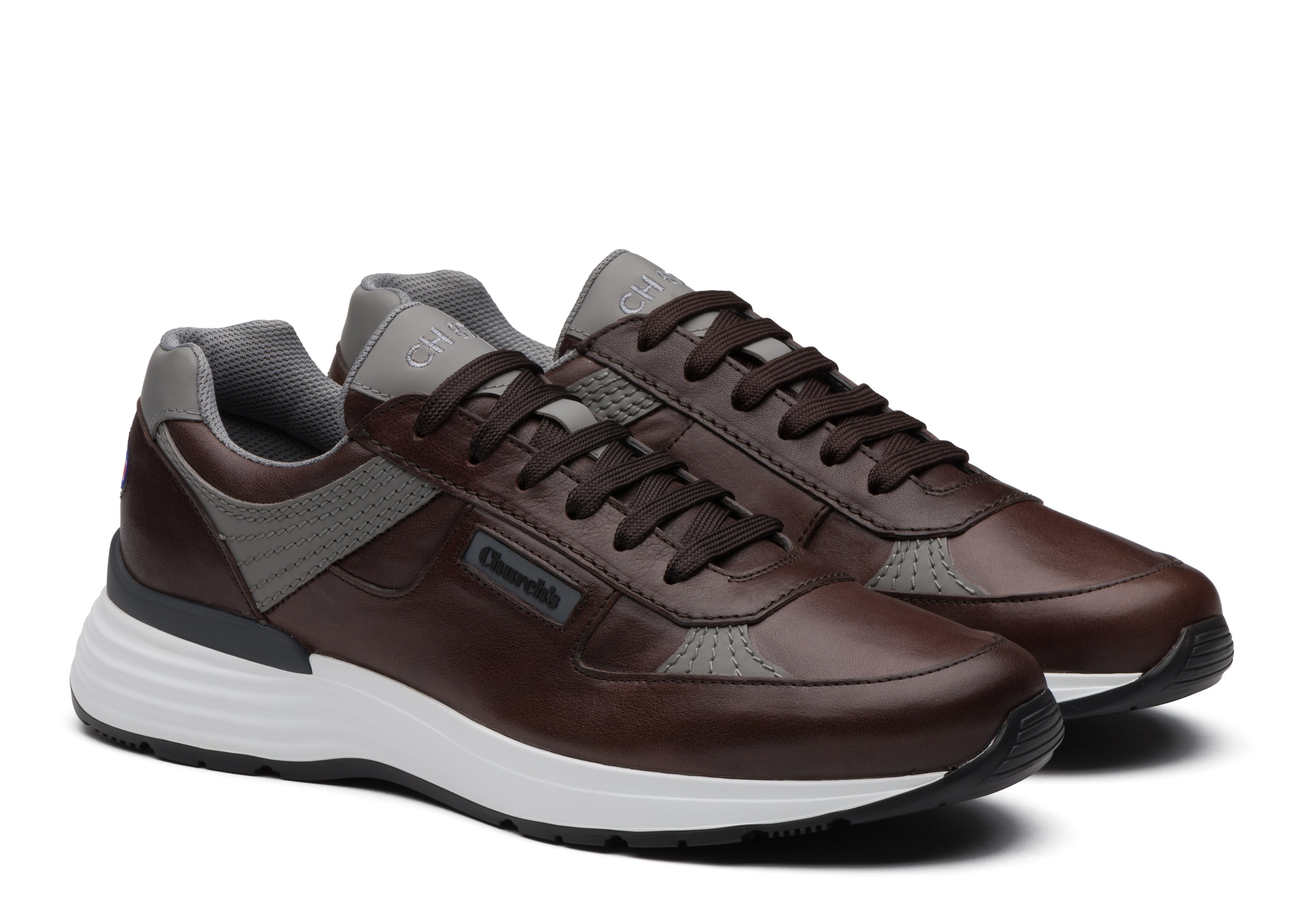 Ch873
Vintage Calf Leather Retro Sneaker Brown - 2