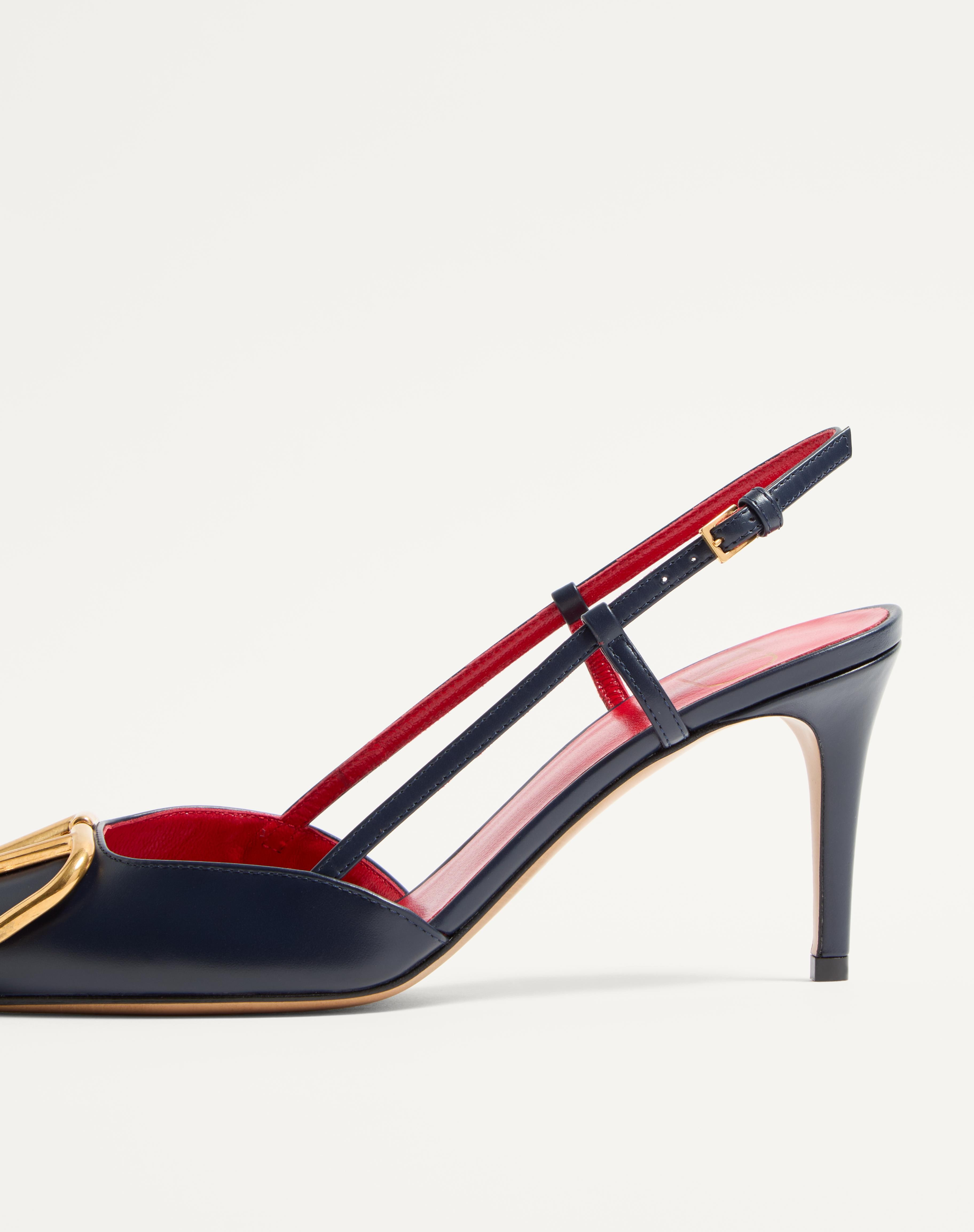 VLOGO SIGNATURE CALFSKIN SLINGBACK PUMP 80MM / 3.15 IN. - 7