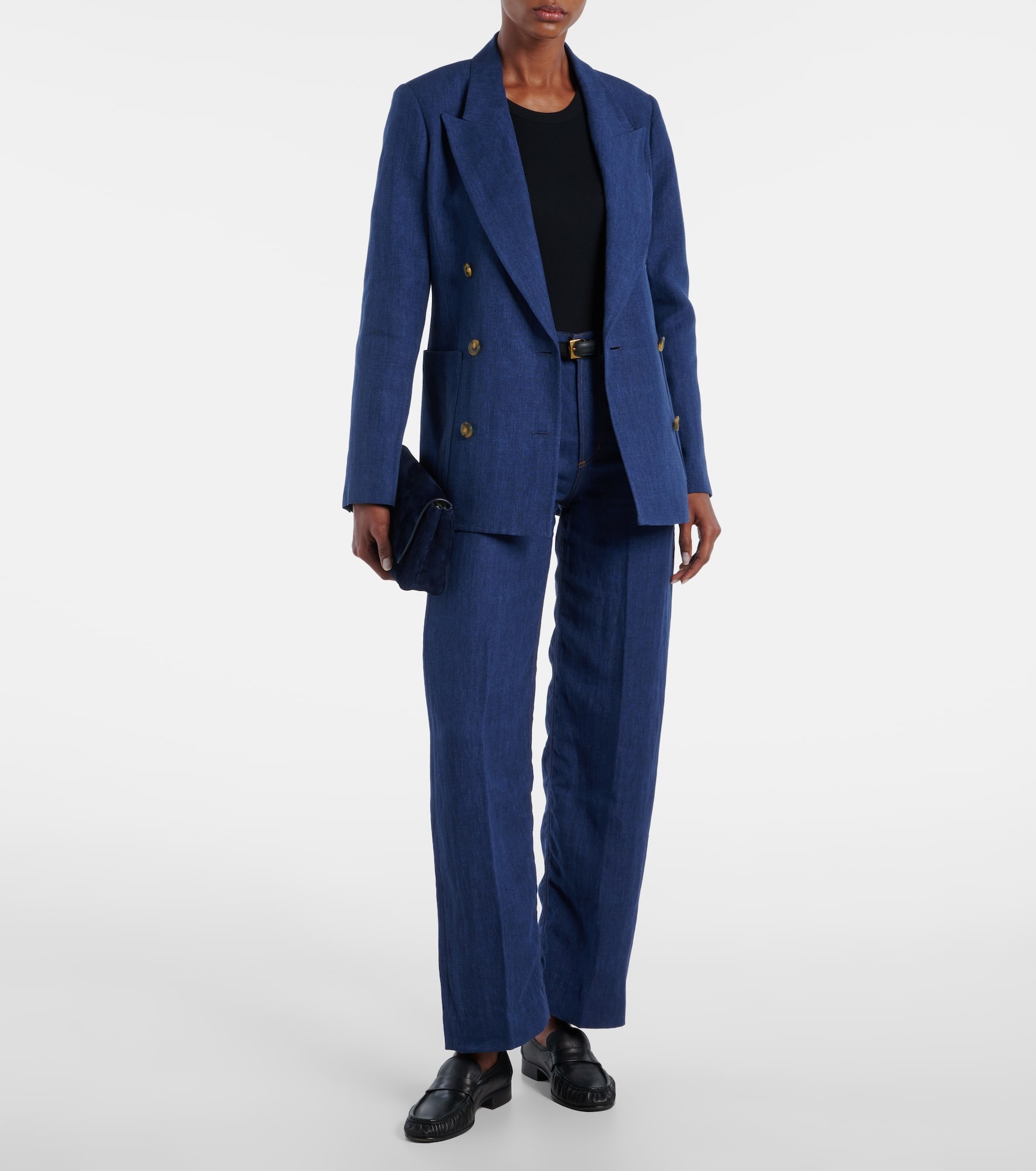 x Argent Chelsea linen denim blazer - 2