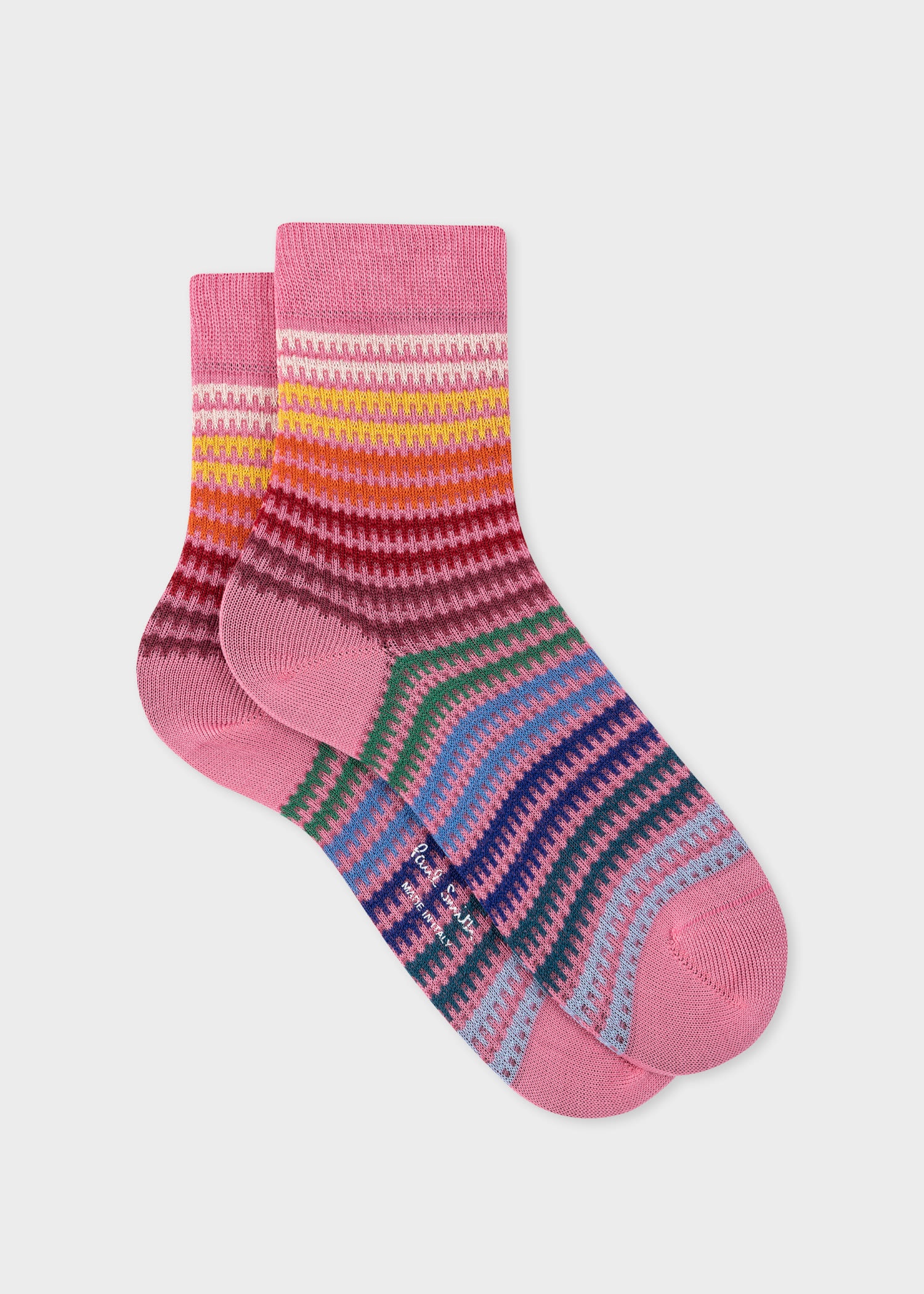 Crochet Stripe Socks - 1