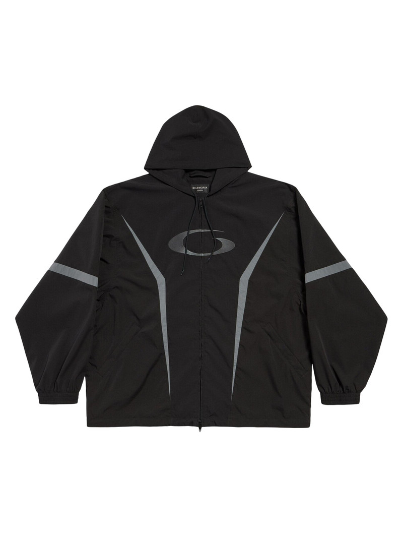 Men's Loop Sports Icon Large Tracksuit Jacket - Black Grey 1