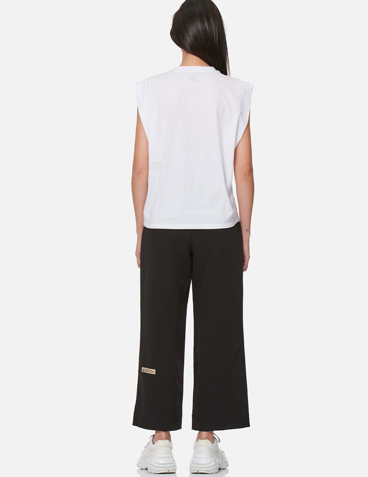 Double Waistband Wide Leg Pants - 6