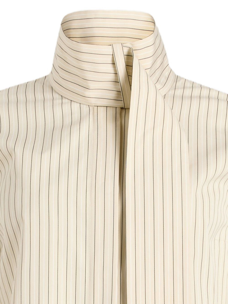 PATOU pinstripe scarf-collar blouse outlook