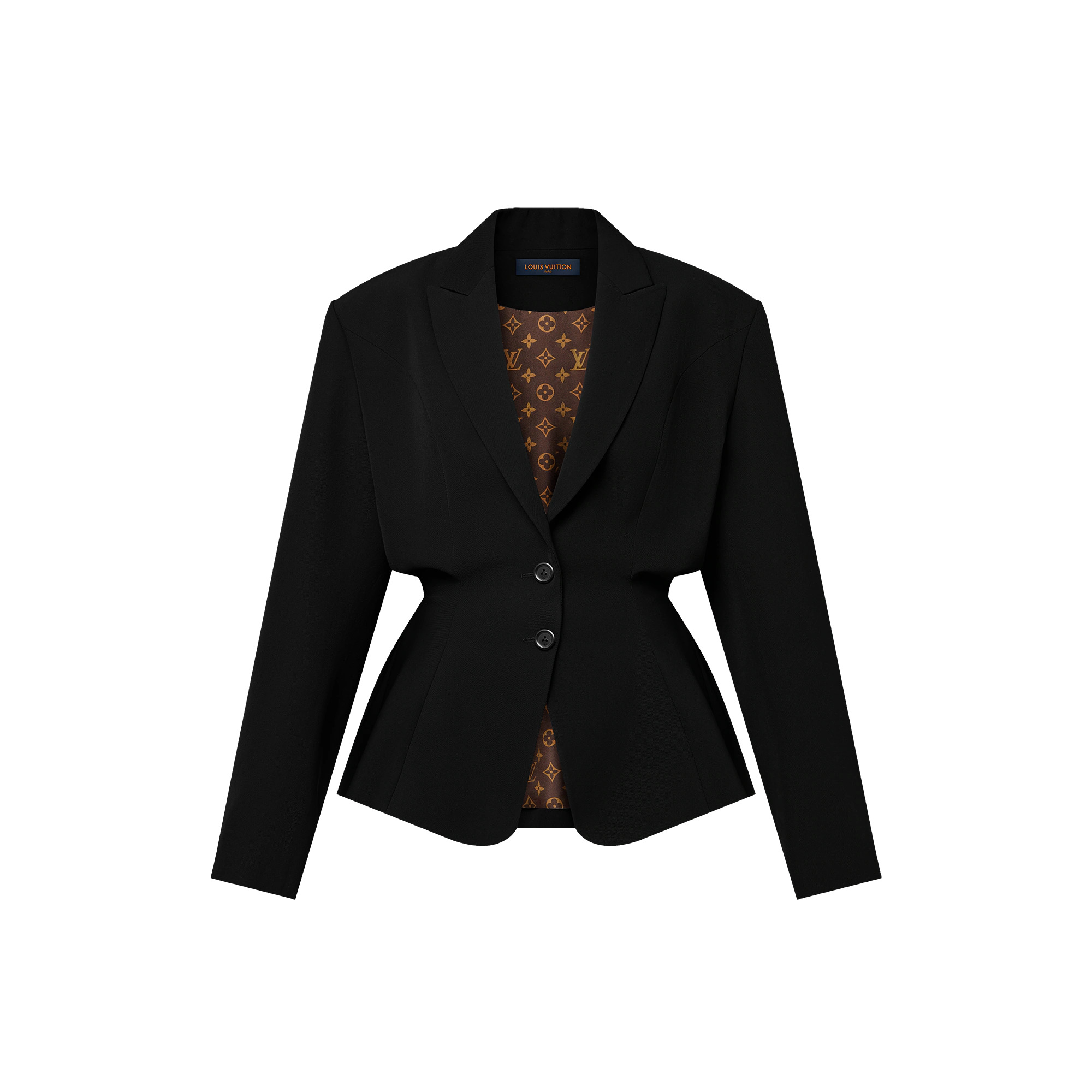 Wool Crepe Drawstring Blazer - 1
