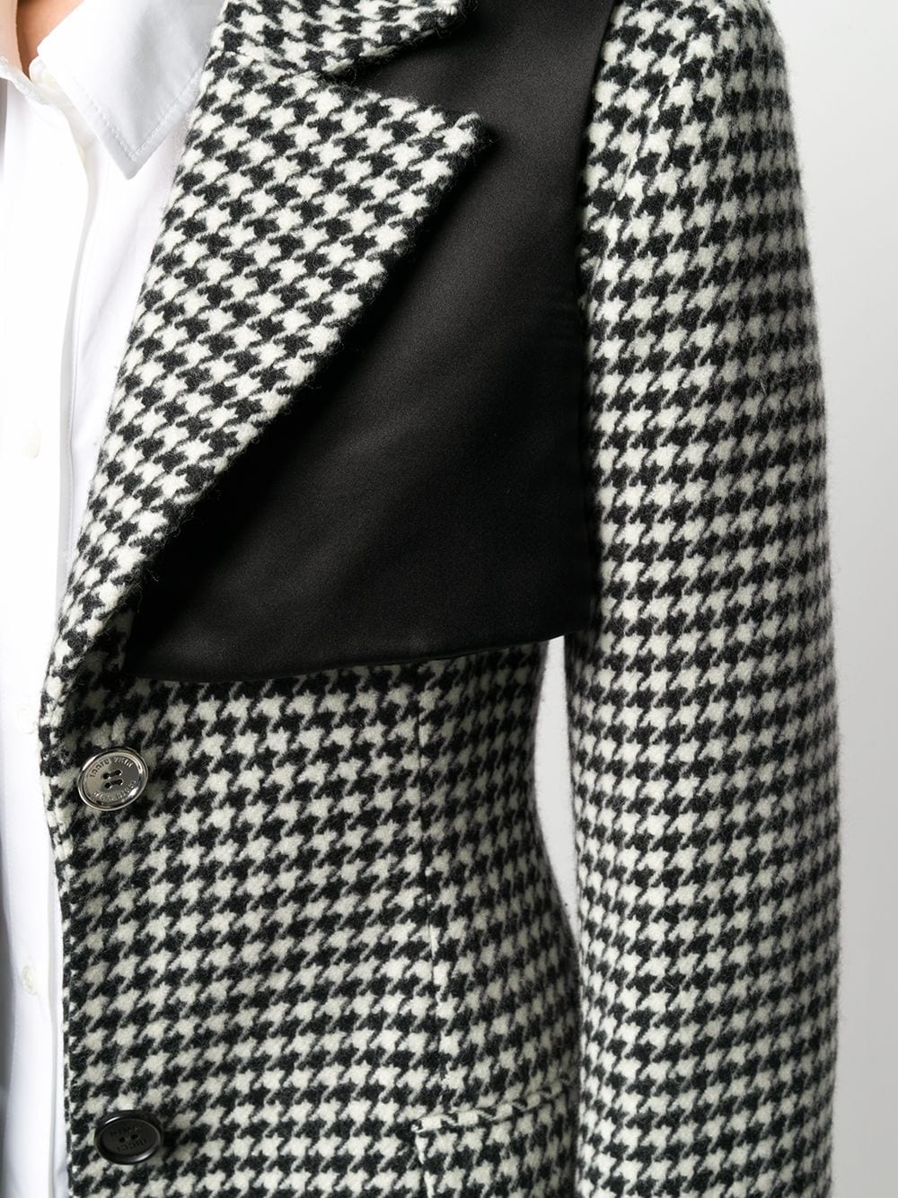 houndstooth check maxi coat - 5