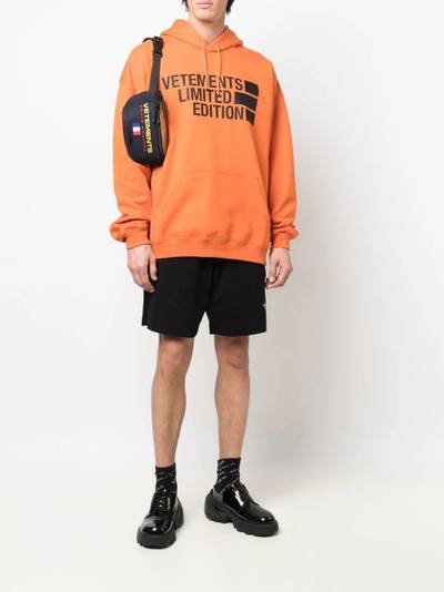 VETEMENTS logo-print drawstring hoodie outlook