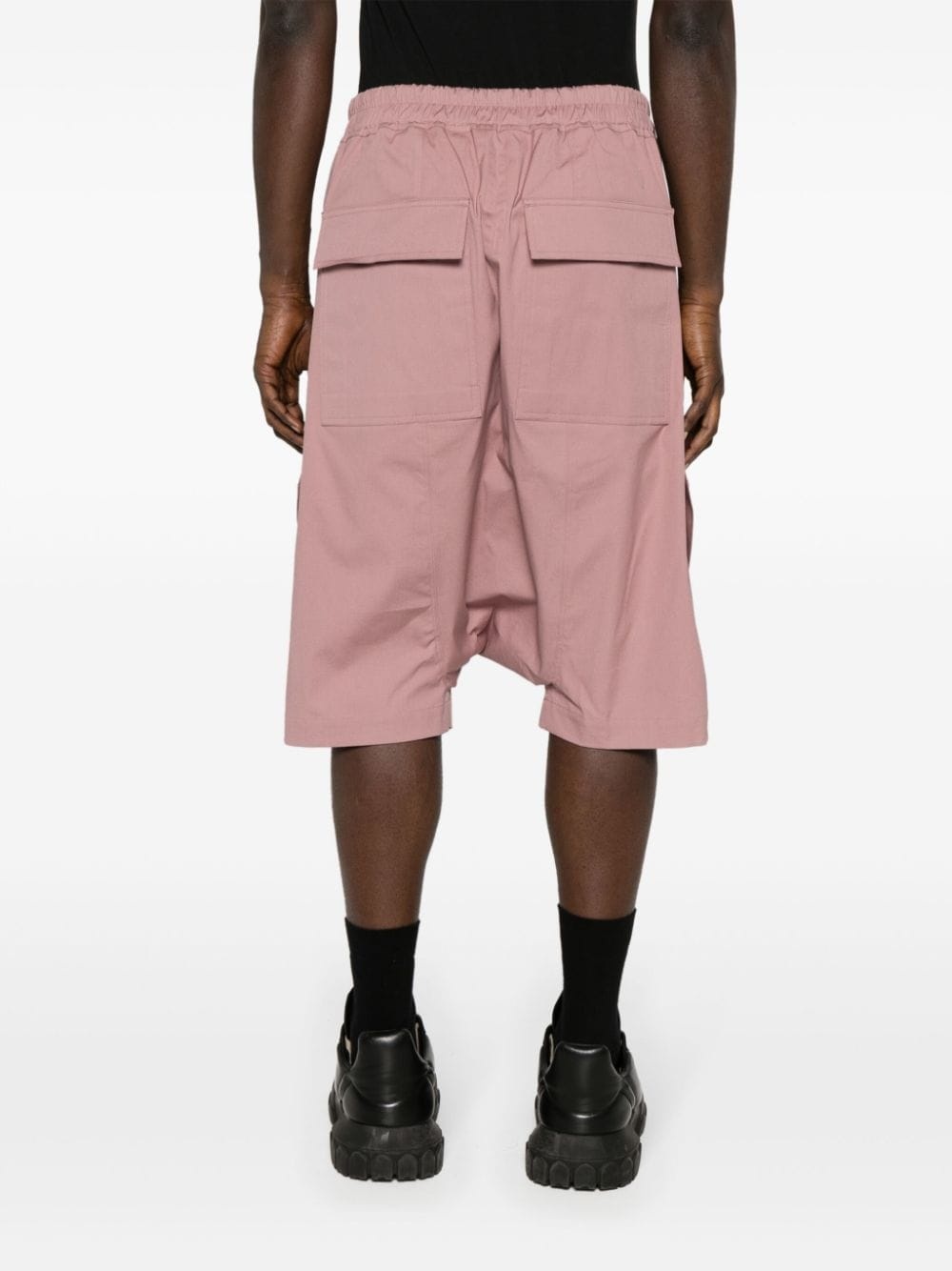 drawstring-waist cargo shorts - 4