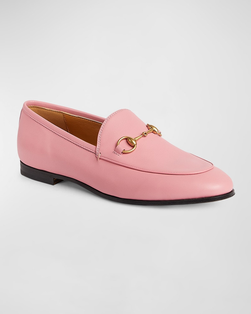 GUCCI Jordaan Leather Bit Loafers outlook