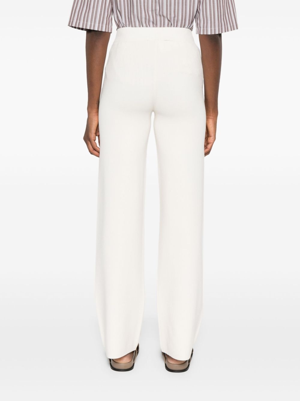 elasticated-waist palazzo trousers - 4