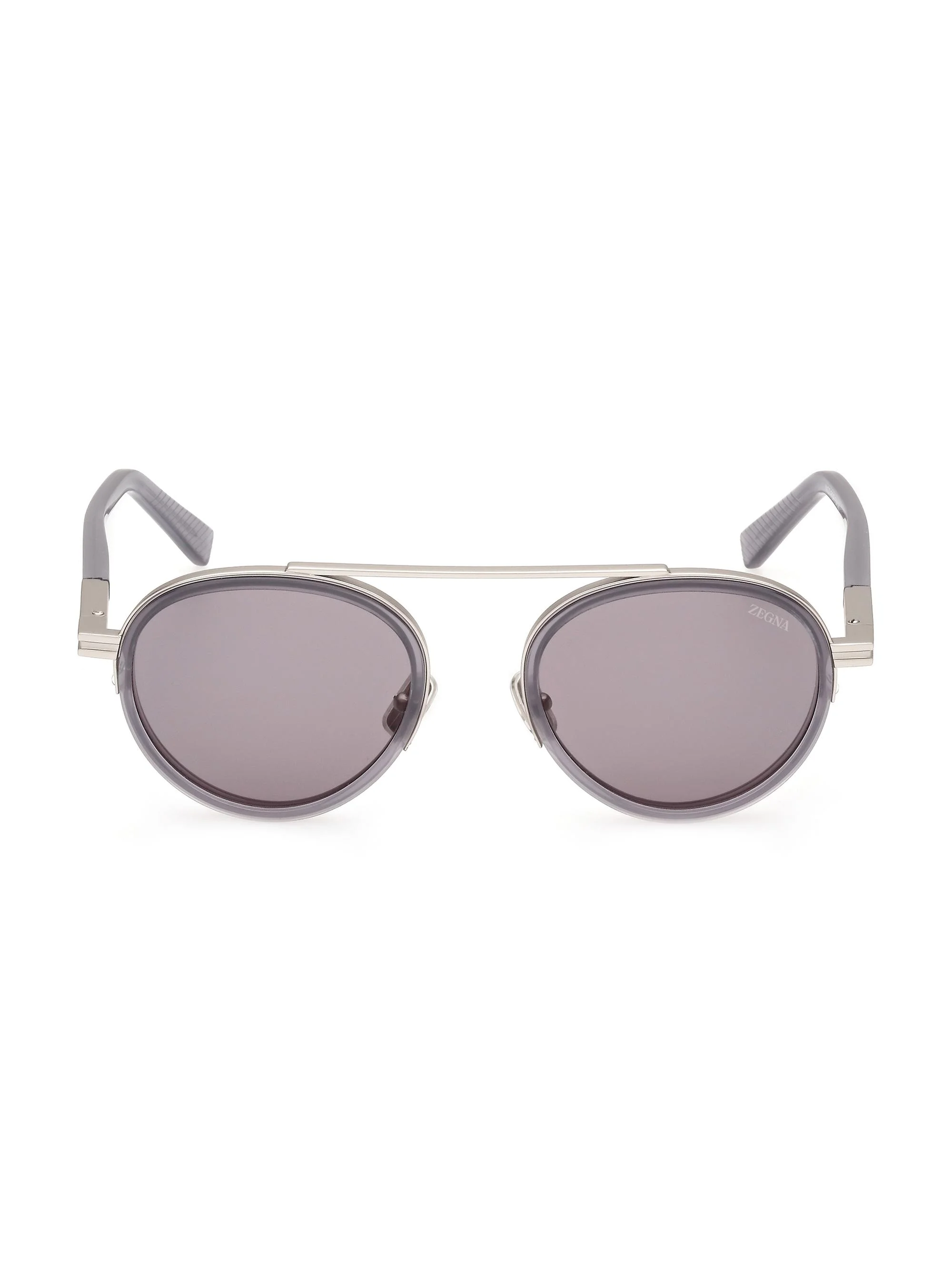 Men's 51MM Round Metal Sunglasses - Grey - 1