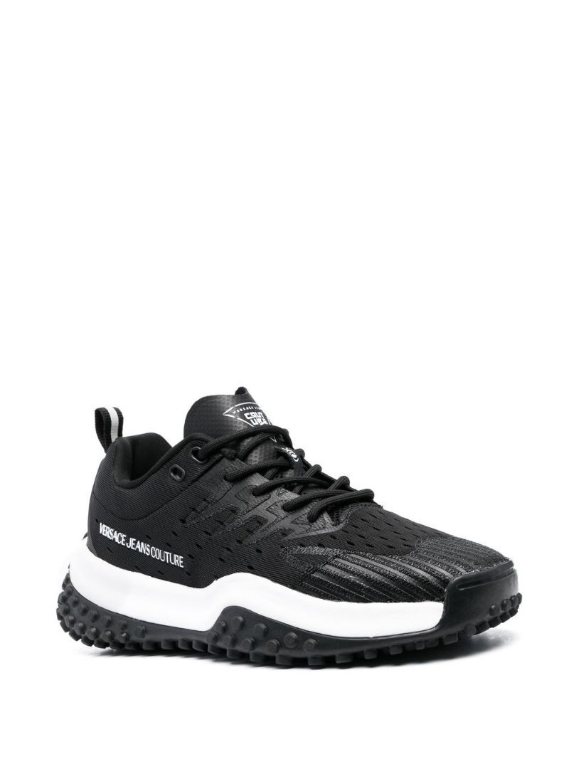 VERSACE JEANS COUTURE panelled logo-print low-top sneakers outlook