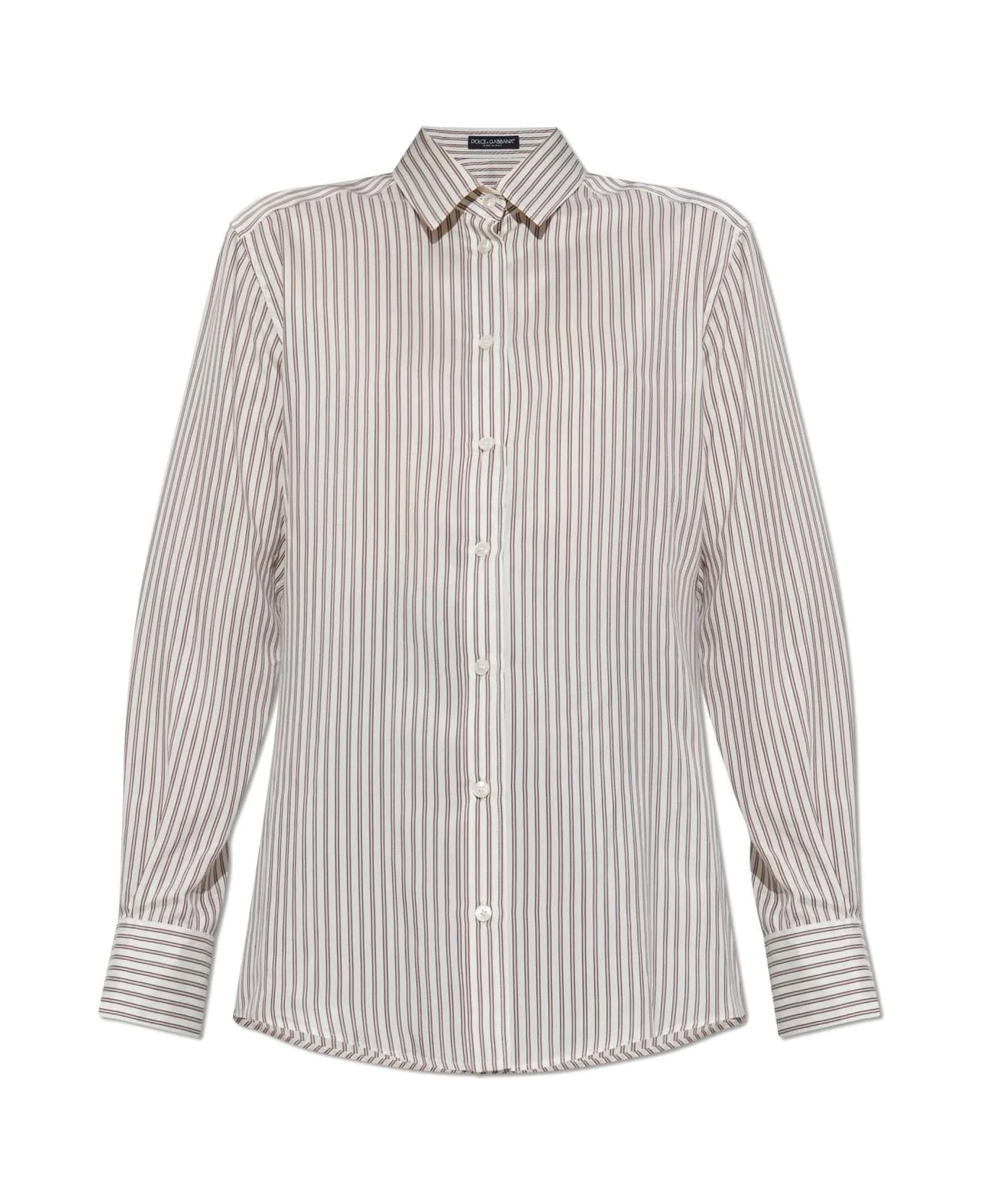 Dolce & Gabbana Silk Shirt With Striped Pattern - 1