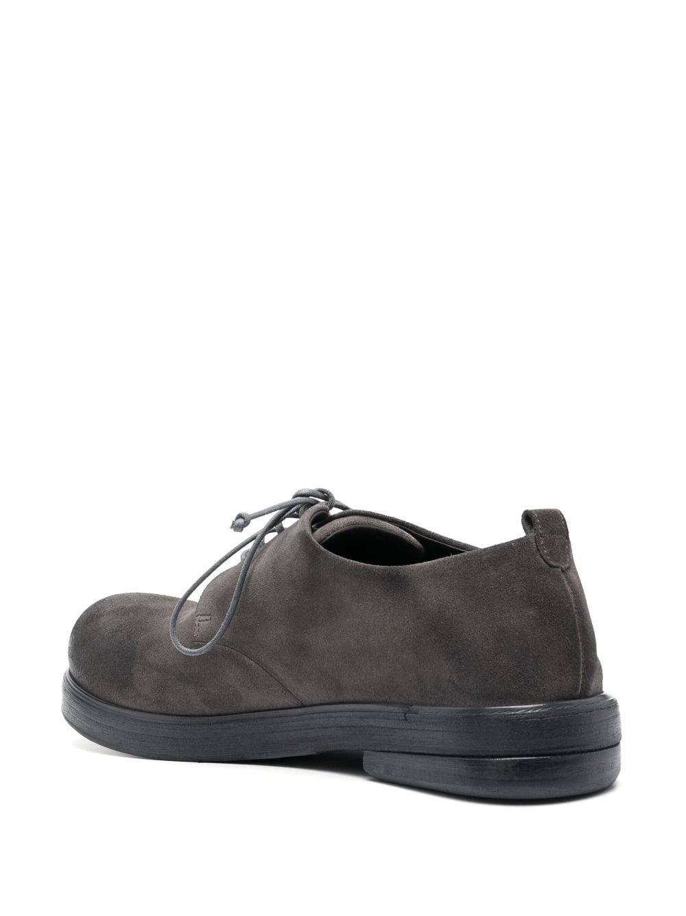 round-toe suede derby shoes - 6