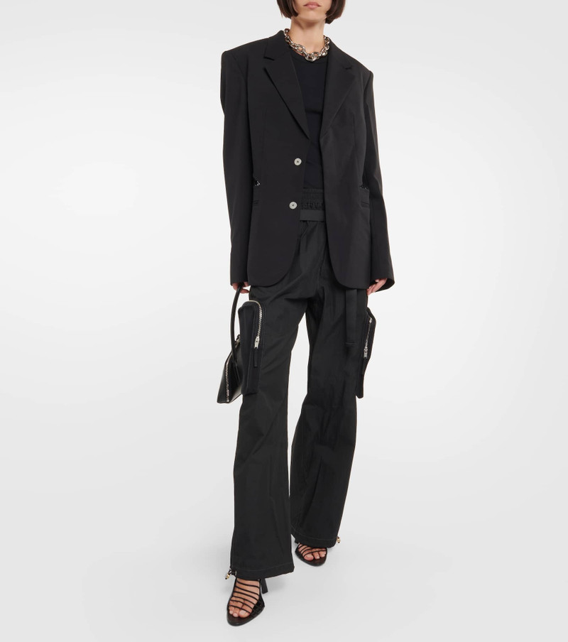 Dion Lee Lace-trimmed cutout wool blazer outlook