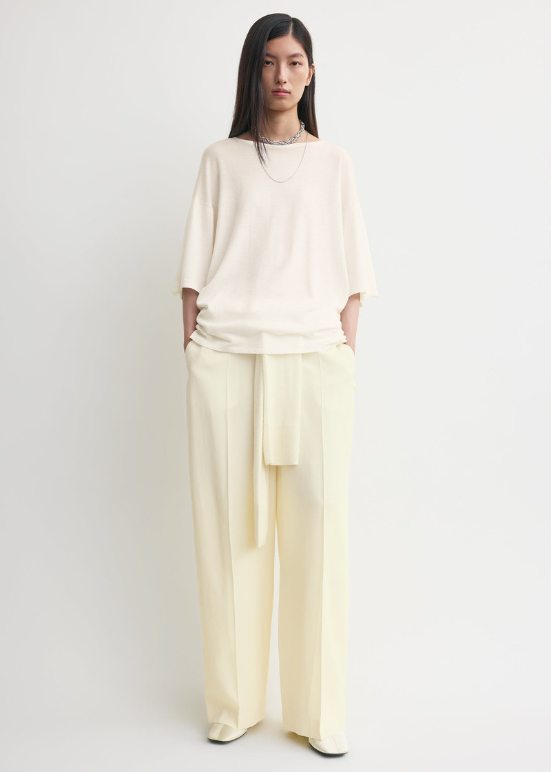 Totême Longline tee knit white outlook