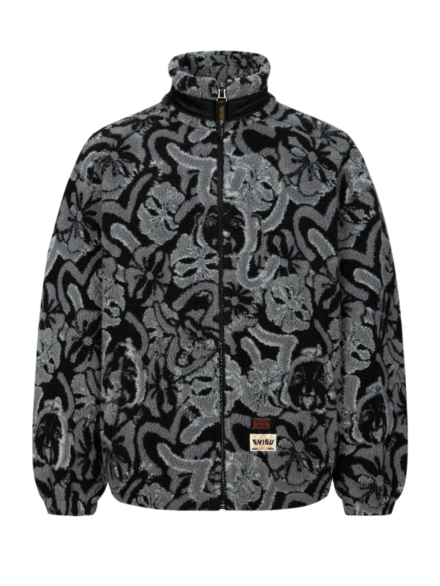 ALLOVER SEAGULL AND KAMON JACQUARD LOOSE FIT SHERPA JACKET - 14