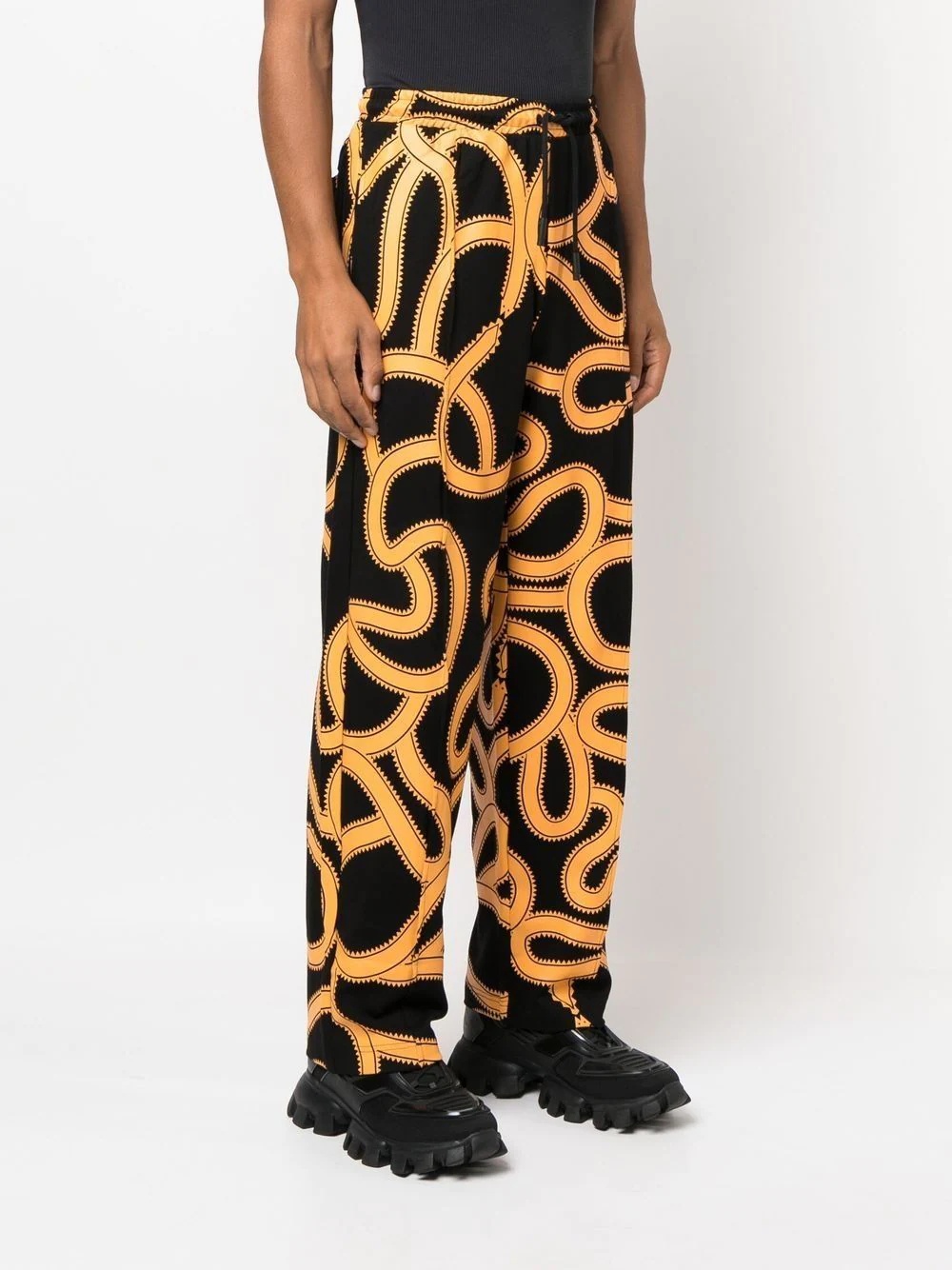 Snake-print track pants - 3