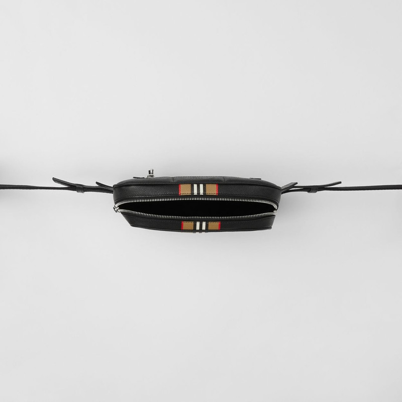 Icon Stripe Print Grainy Leather Bum Bag 6