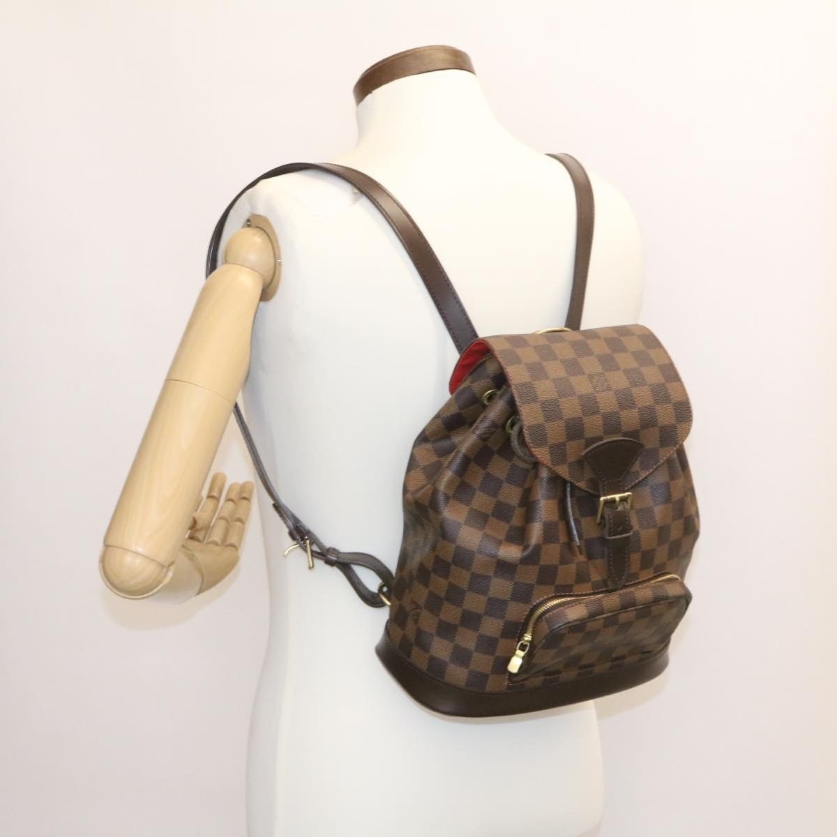 LOUIS VUITTON Damier Ebene Montsouris MM Backpack N51143 - 12