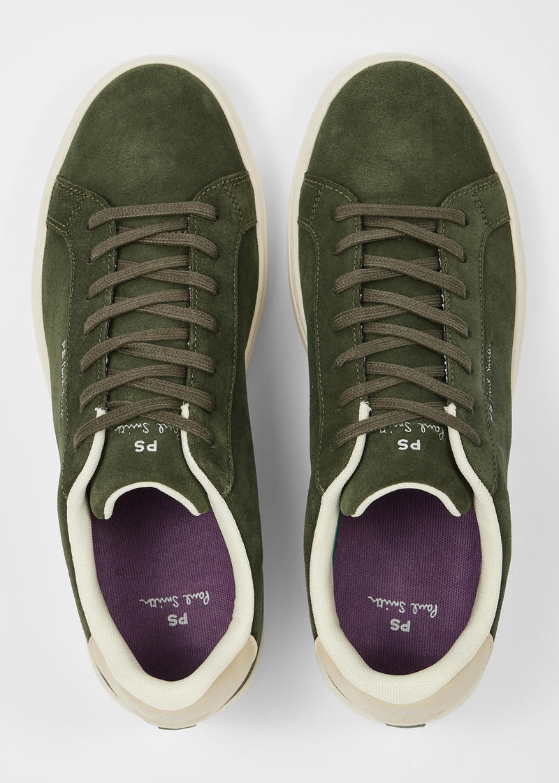 Olive Green Suede 'Rex' Trainers 5