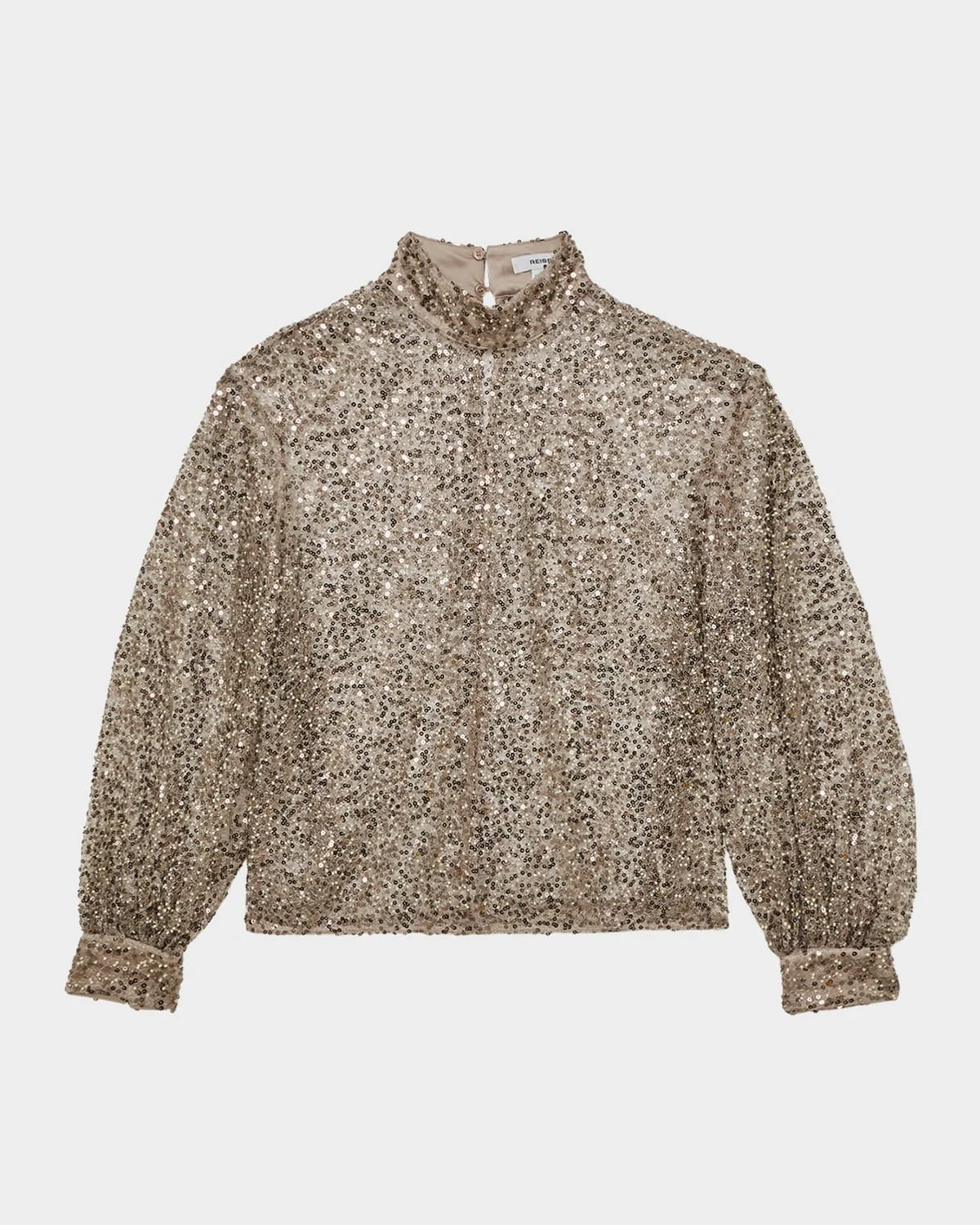 Sienna High-Neck Sequin-Embellished Top - 1