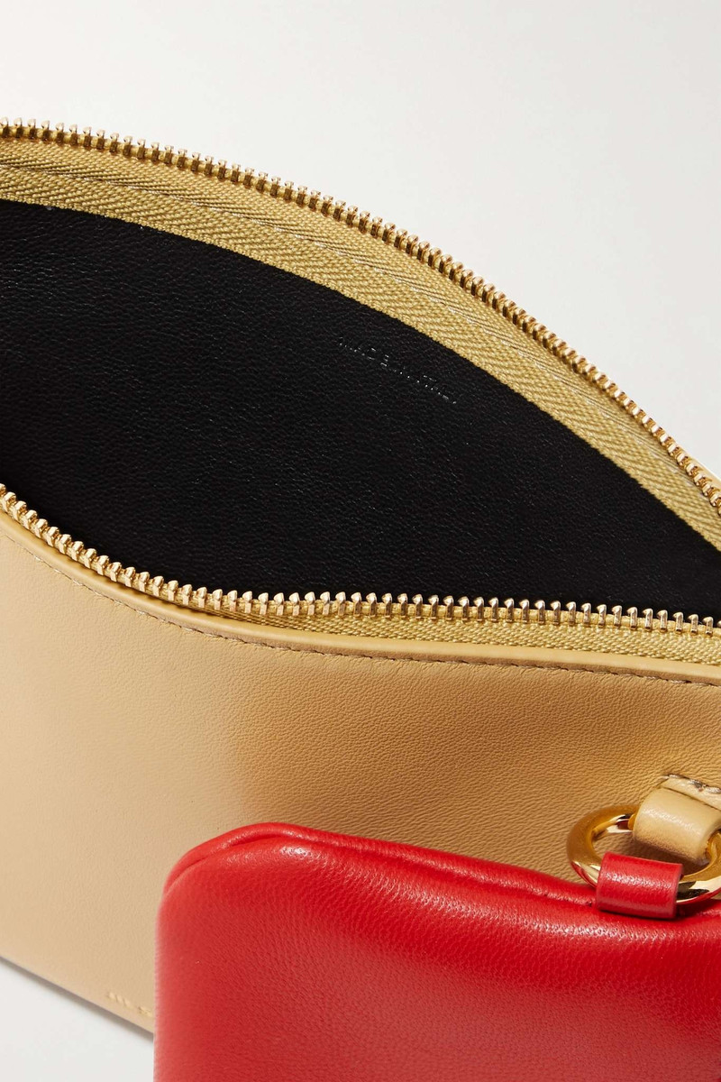 Two-tone leather shoulder bag 5