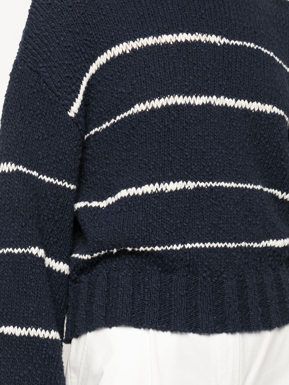 stripe pouf-sleeve jumper - 5