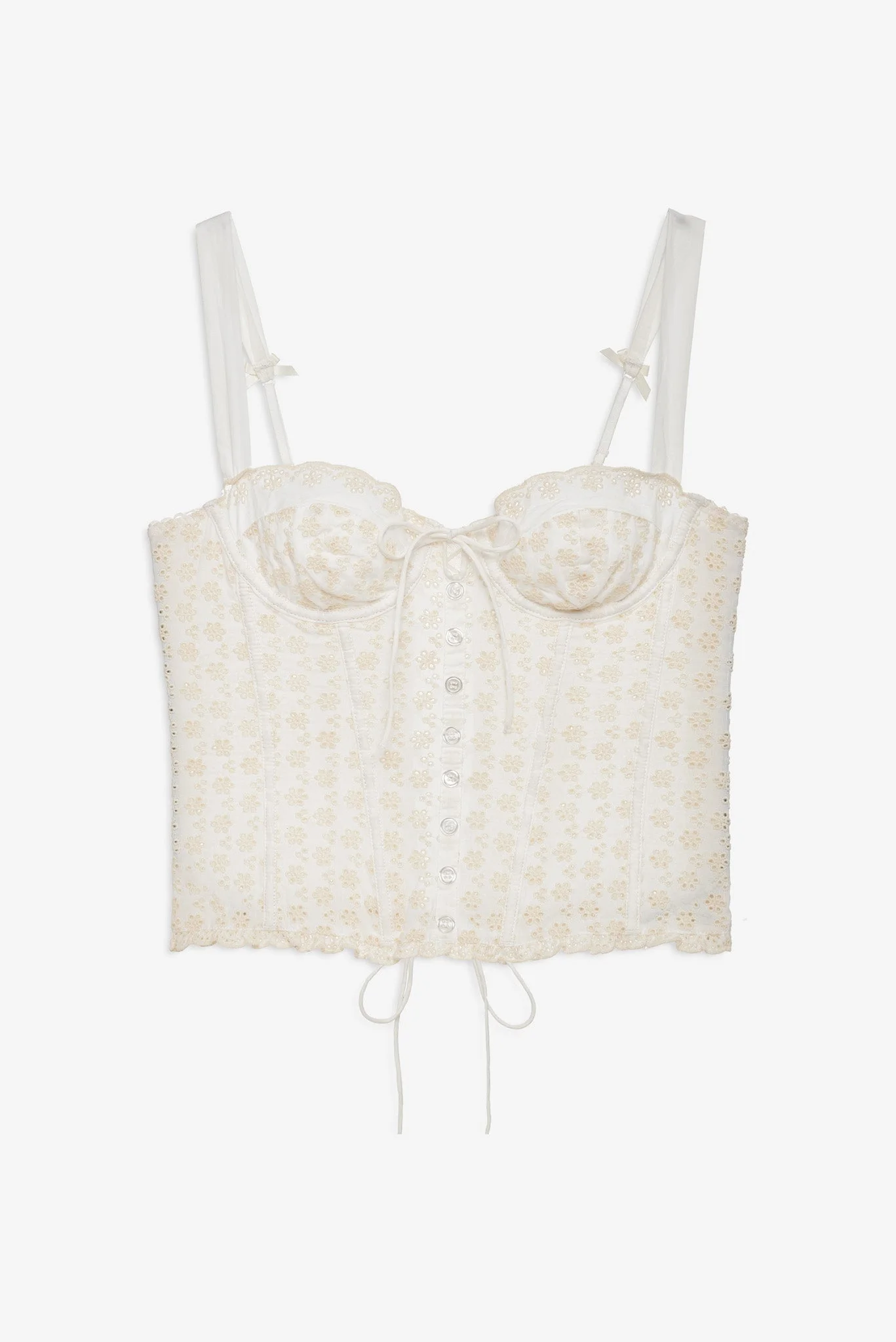 Eyelet Rose Bustier - 1