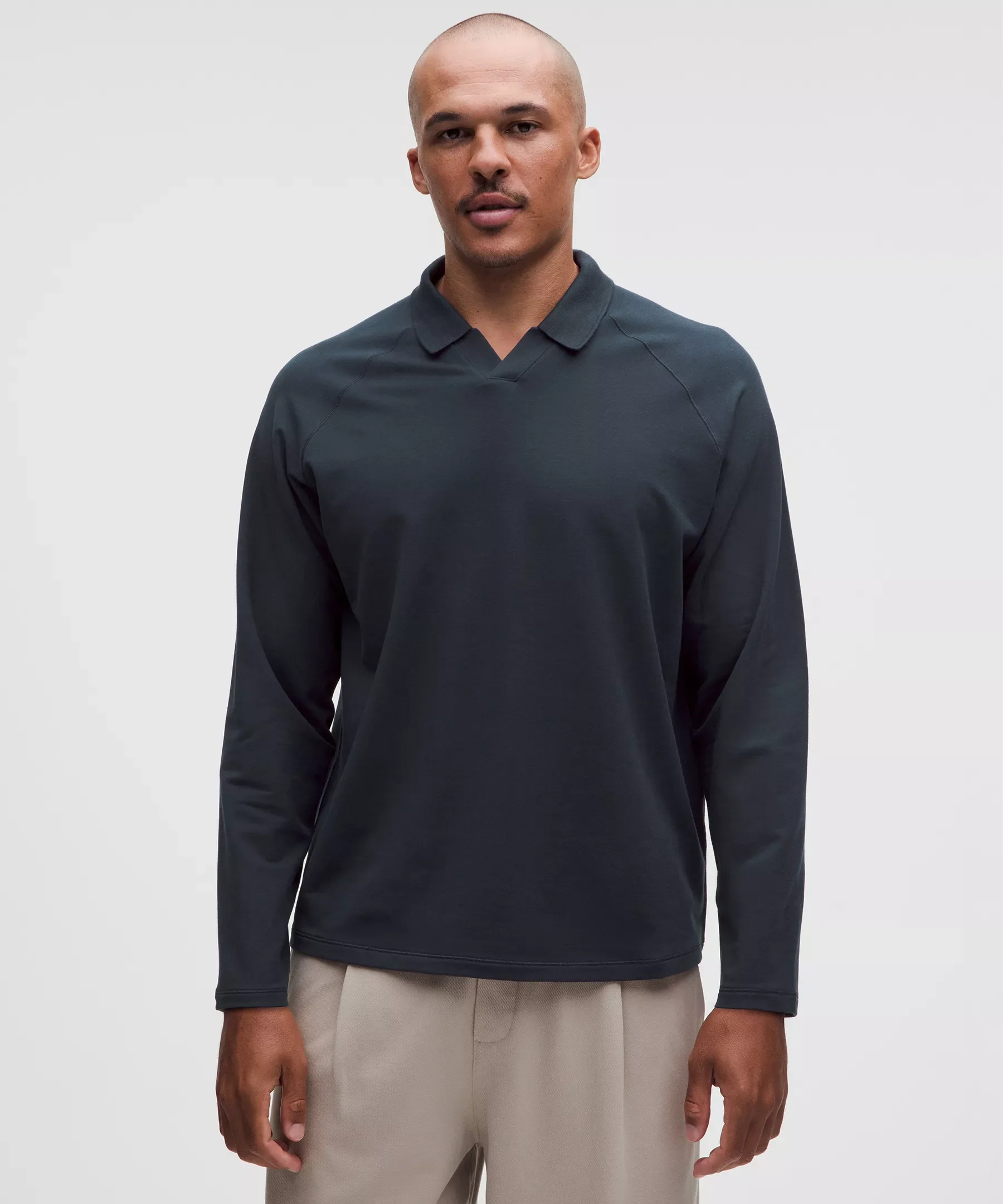 Buttery Loopback Collared Long-Sleeve Shirt - 1