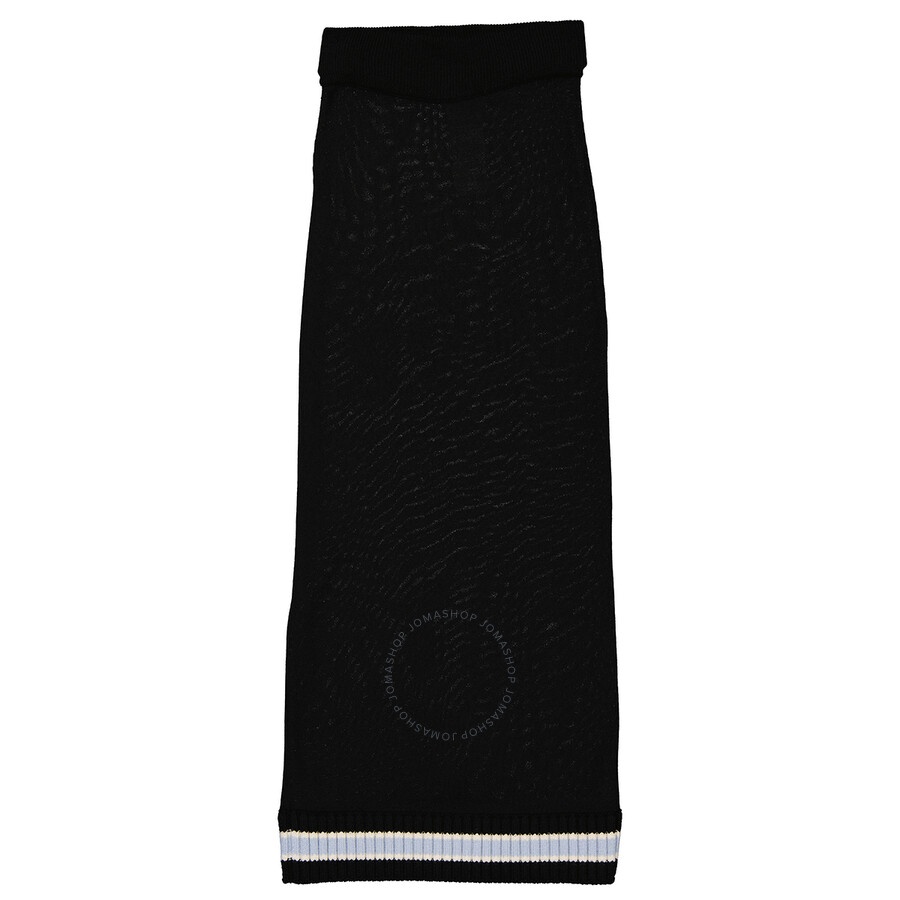 Burberry Ladies Black High-Waist Wool Skirt - 1