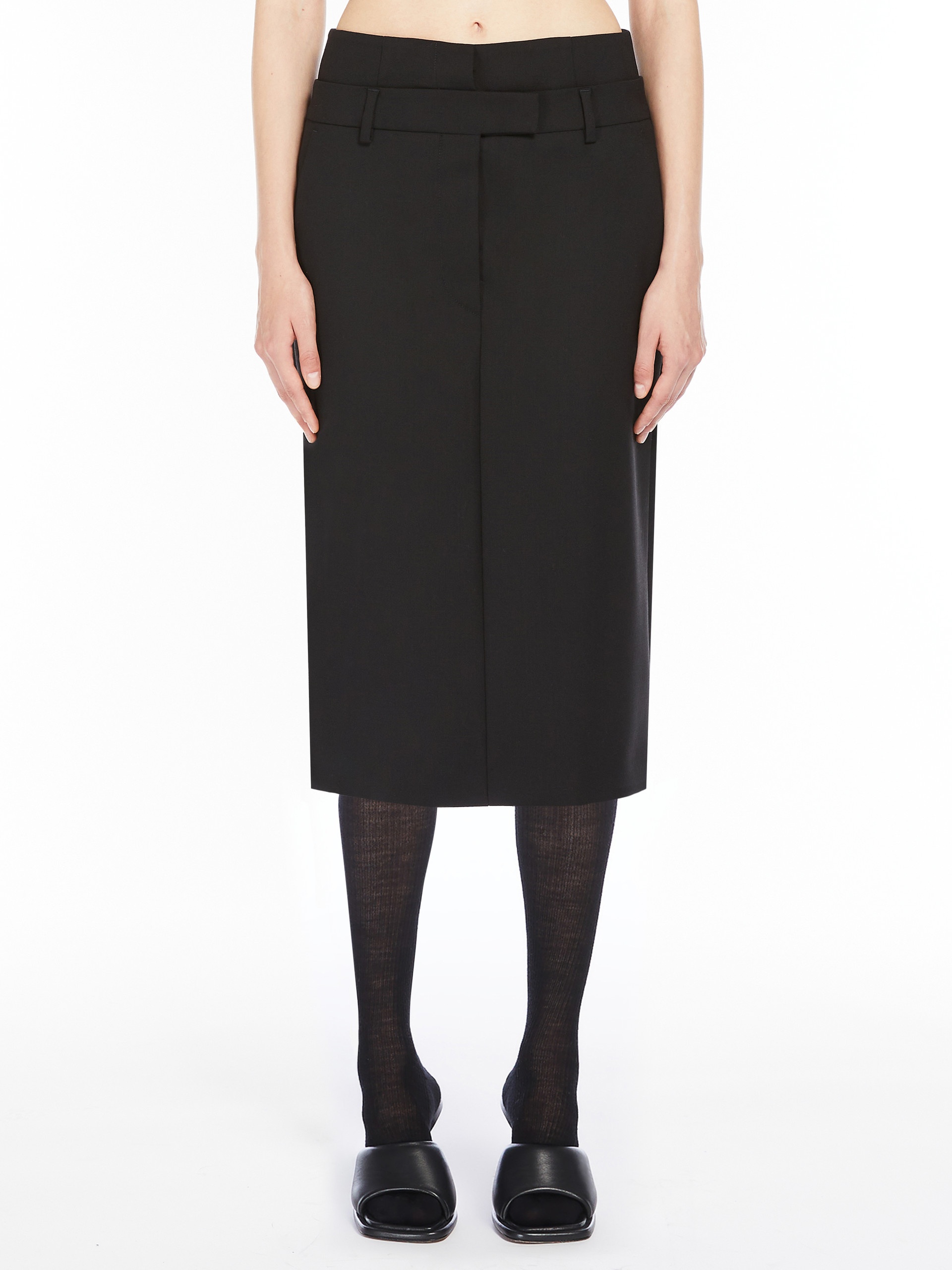 ALCESTE Stretch wool midi skirt - 3