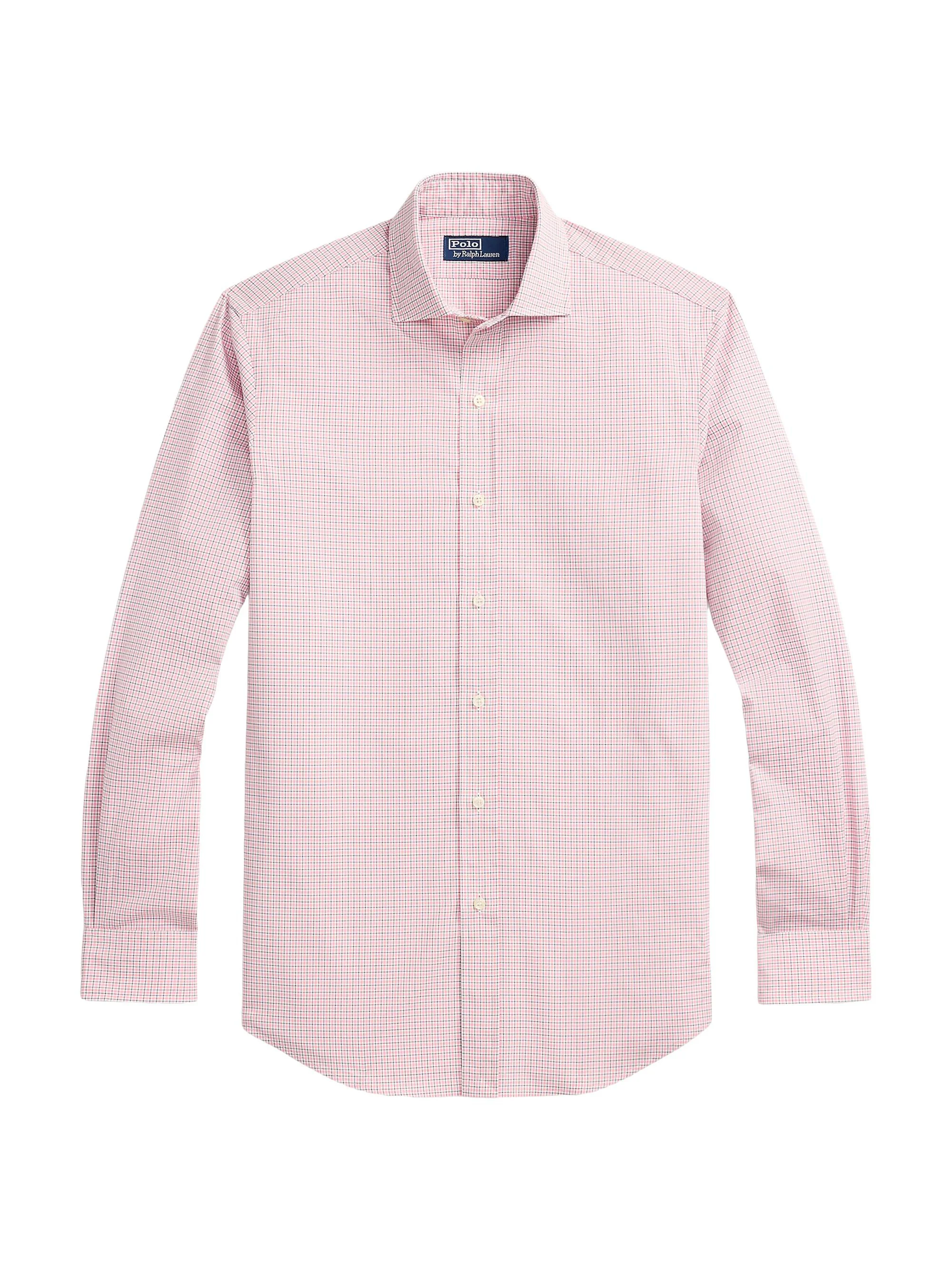 Men's Check Cotton Poplin Button-Front Shirt - Tennis Green Multi - 1