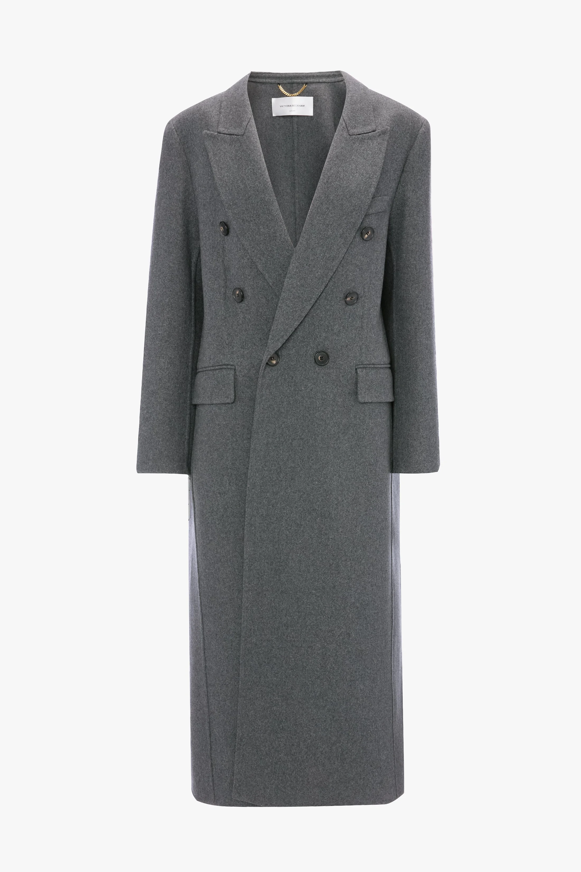 Overcoat In Grey Melange - 1