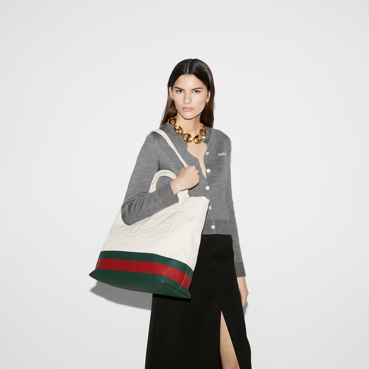 Canvas tote bag with embossed detail - 4