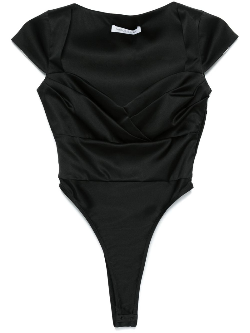 sweetheart pleat-detailing bodysuit 1