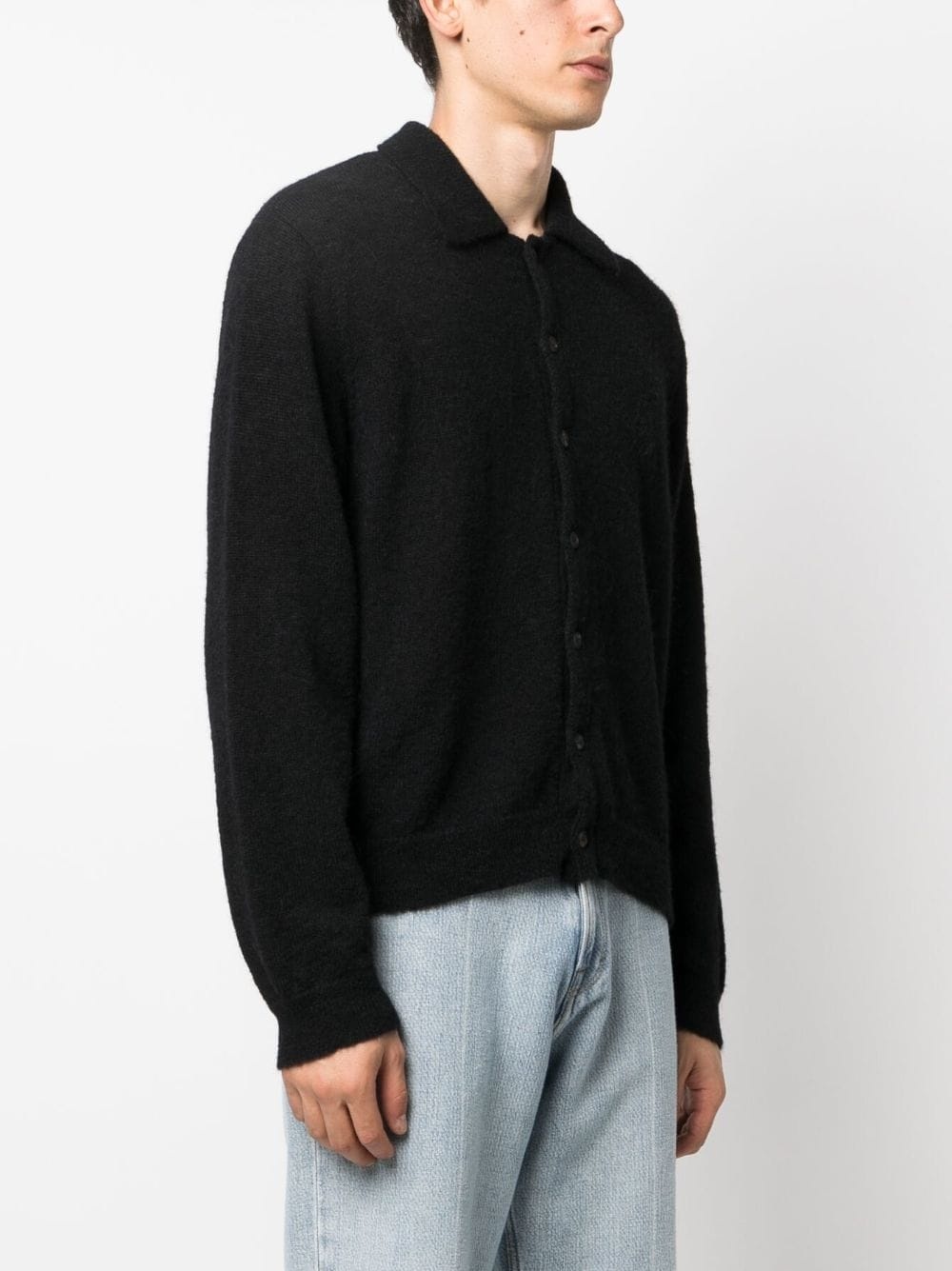 alpaca-blend knitted cardigan - 3