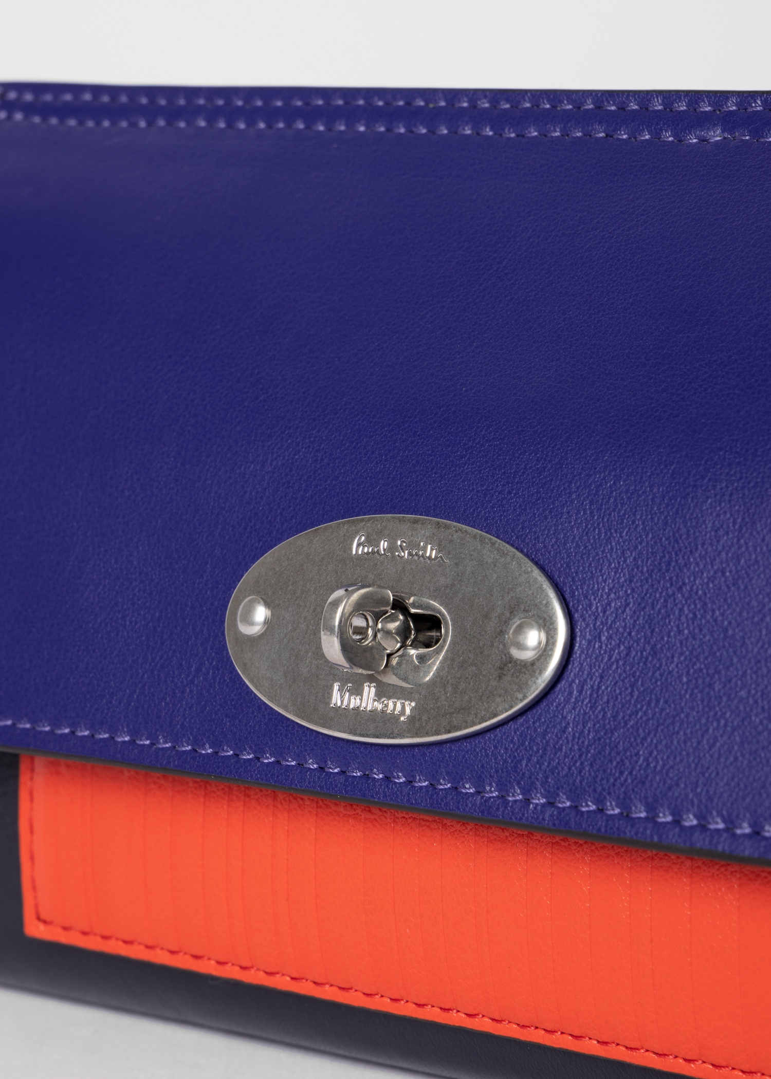 Mulberry x Paul Smith - Pigment Blue Antony Clip Bag - 6