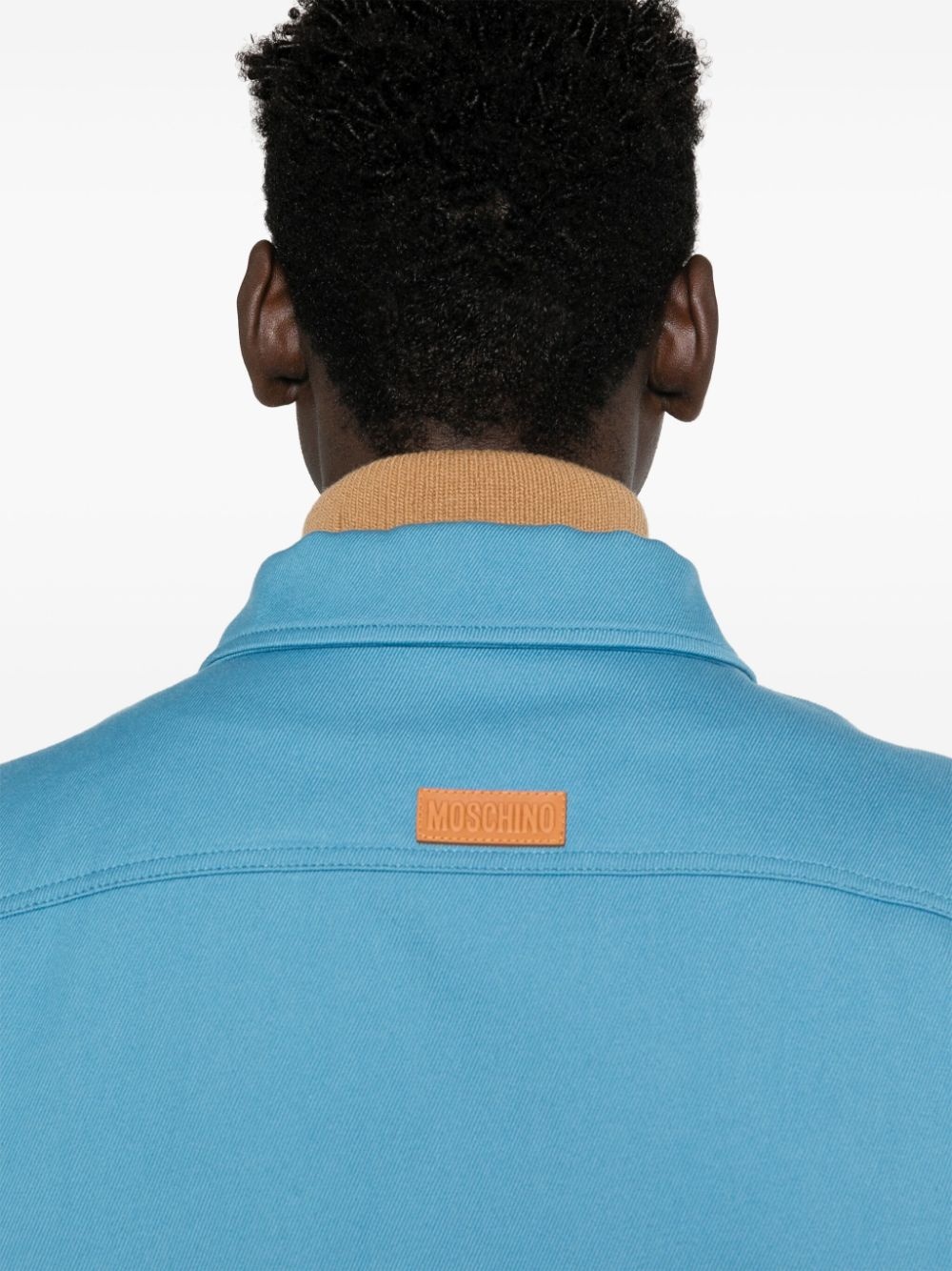 high-neck layered jacket - 5