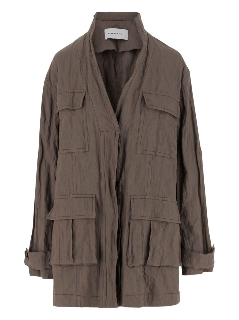 pocket-detail belted jacket 1