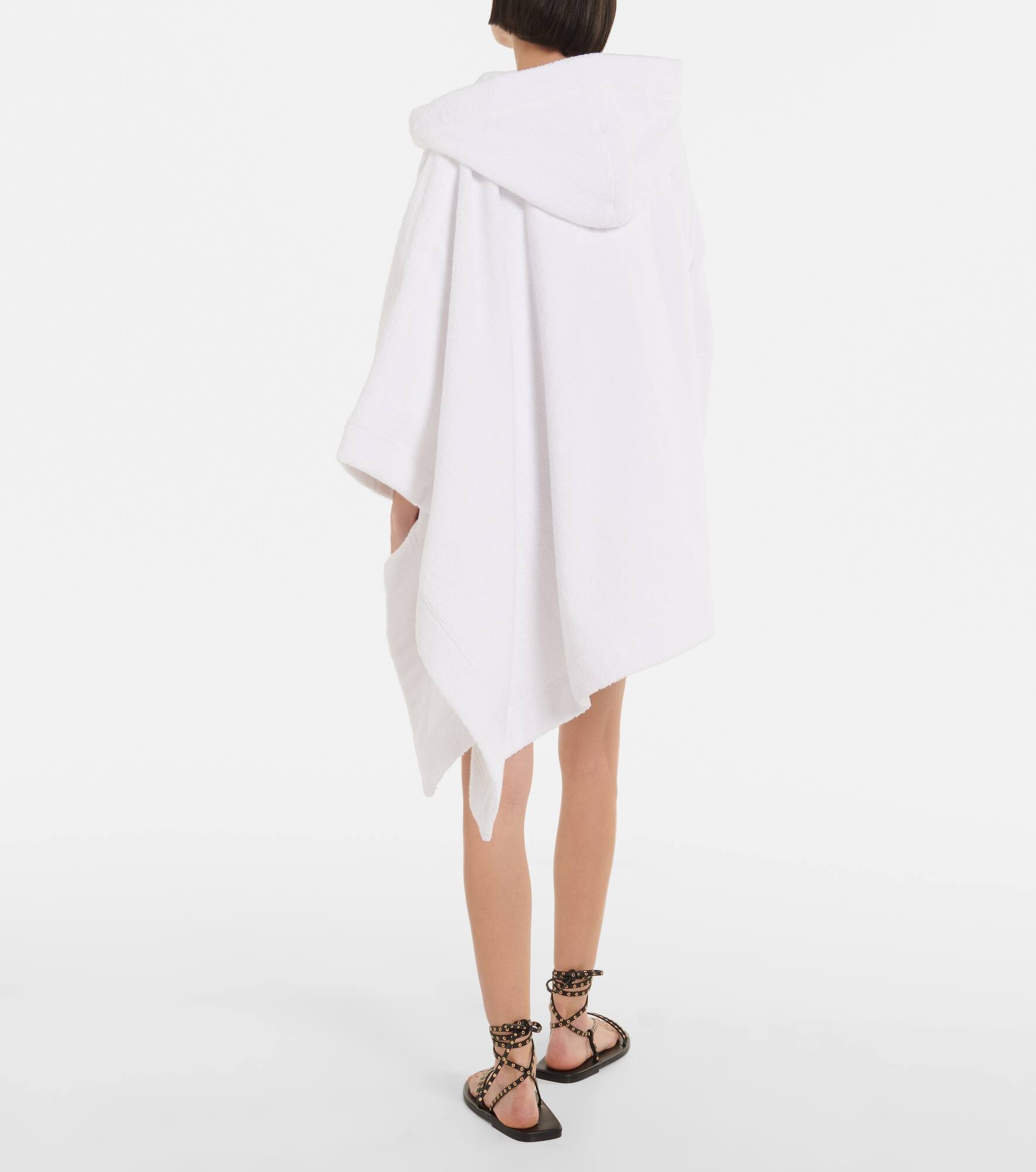 Cropped cotton terry hoodie - 3