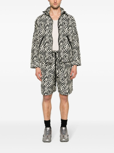 Song for the Mute zebra-print elasticated-waist shorts outlook
