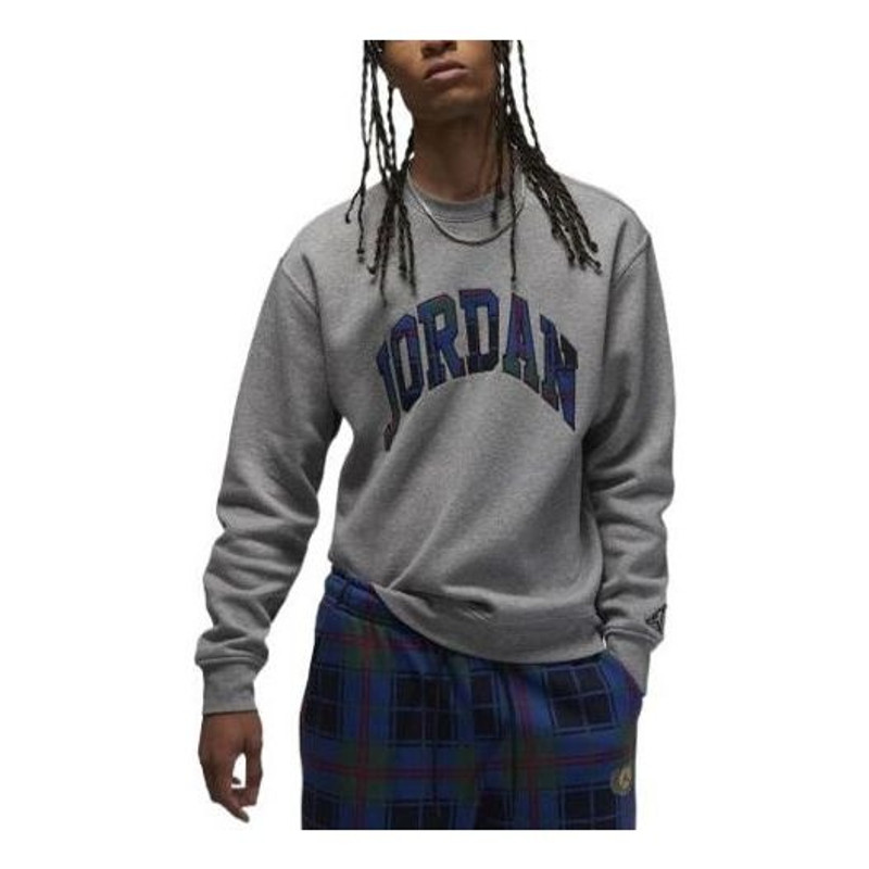 Air Jordan Holiday Fleece Crew Sweatshirt 'Grey' DV1576-091 - 1