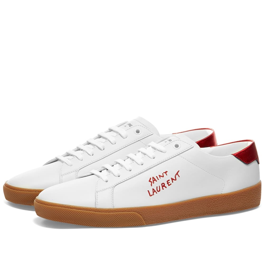 Saint Laurent SL06 Court Leather Signature Sneaker - 1