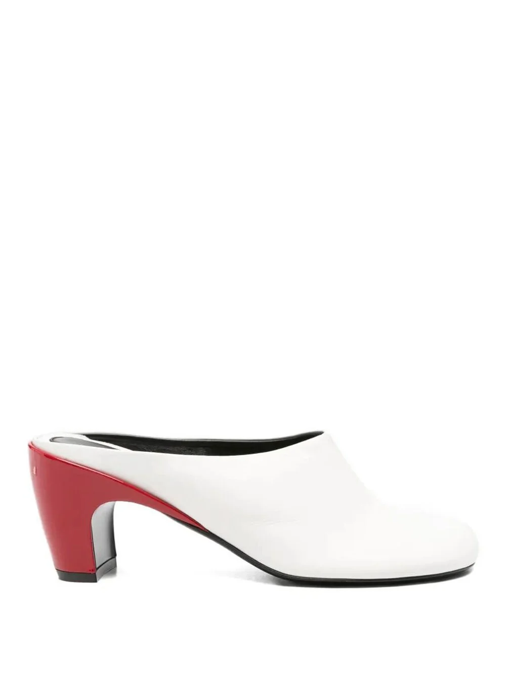 LEATHER MULE WITH CONTRAST HEEL - 1