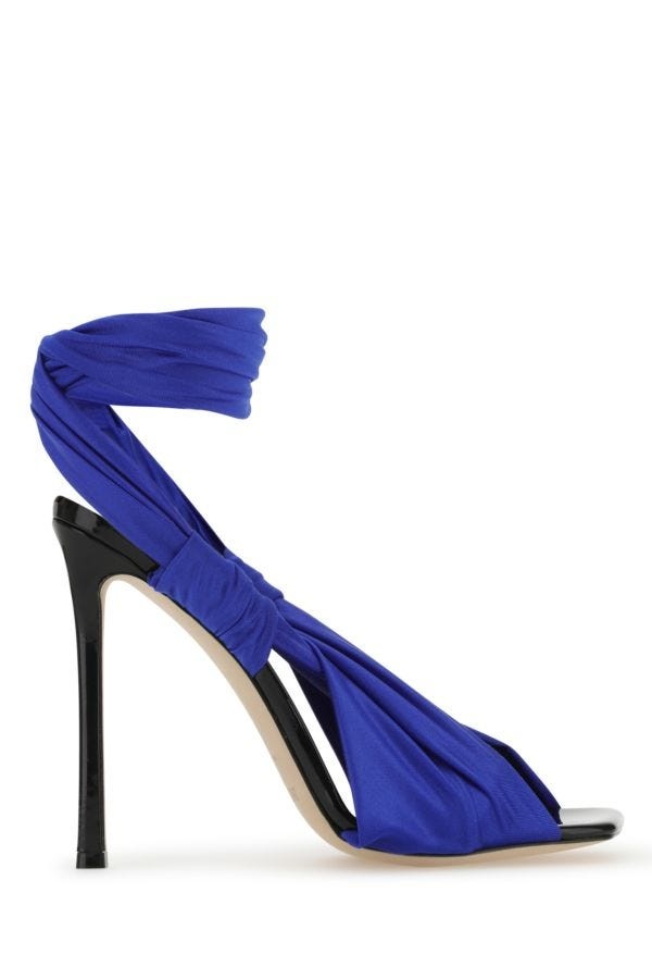 Jimmy Choo Woman Electric Blue Jersey Neoma 110 Sandals - 1