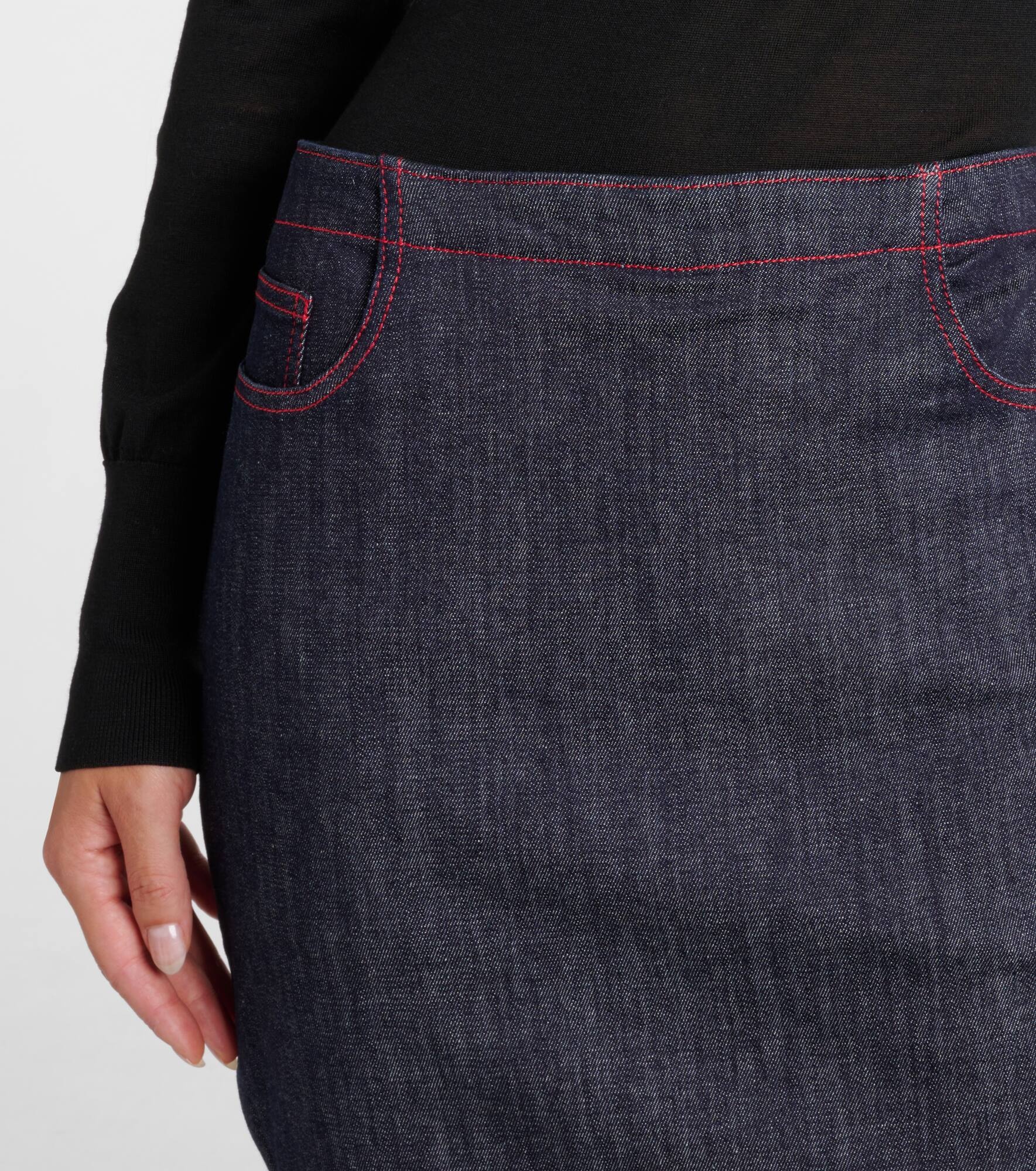 Denim skirt pants - 4