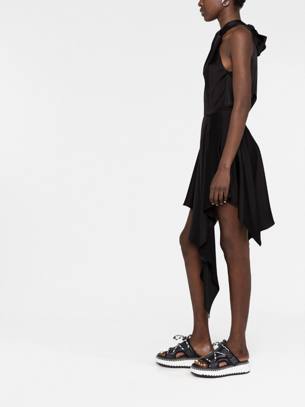 asymmetric halterneck  dress - 4